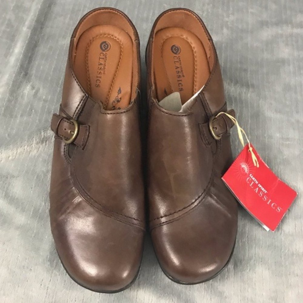 Earth Spirit Classics leather Emily mules size 9